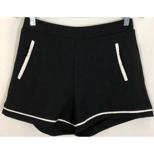 Elodie Black Shorts with white trim, medium